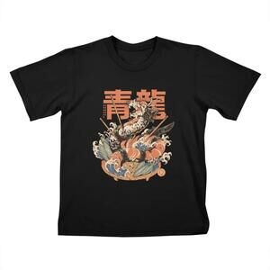 Dragon Sushi Graphic T-Shirt, Black – Size Small – Illustrata Design Threadless